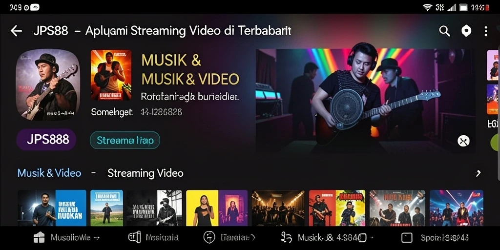 Antarmuka JPS88 menampilkan berbagai video Streaming dengan mudah dan menarik.