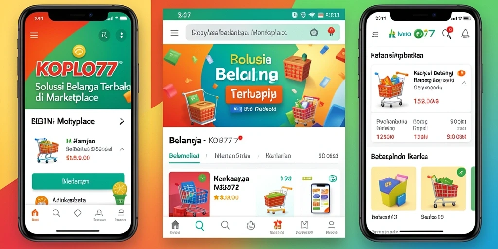 Antarmuka aplikasi KOPLO77 yang memudahkan proses belanja.