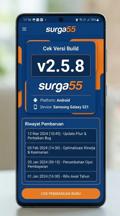 Tampilan riwayat versi surga55